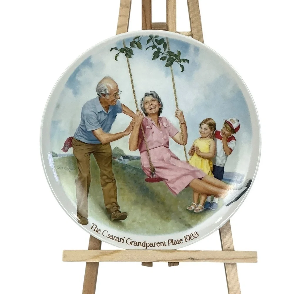 Vintage Csatari Grandparent Plate 1983 Limited Edition The Swinger Collective